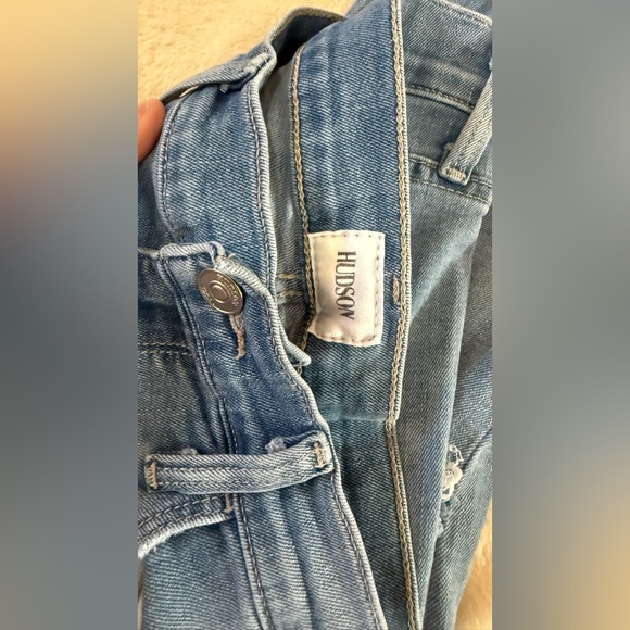 Hudson jeans Natalie 30 distressed look worn knees raw hem stretch - Picture 8 of 11